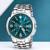 Premium Teal Dial Stainless Steel Analog Watch