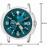Premium Teal Dial Stainless Steel Analog Watch