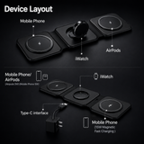3-in-1 Magnetic Foldable Wireless Charger