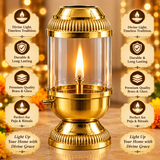 Brass & Glass Akshad Diya Oil Lamp